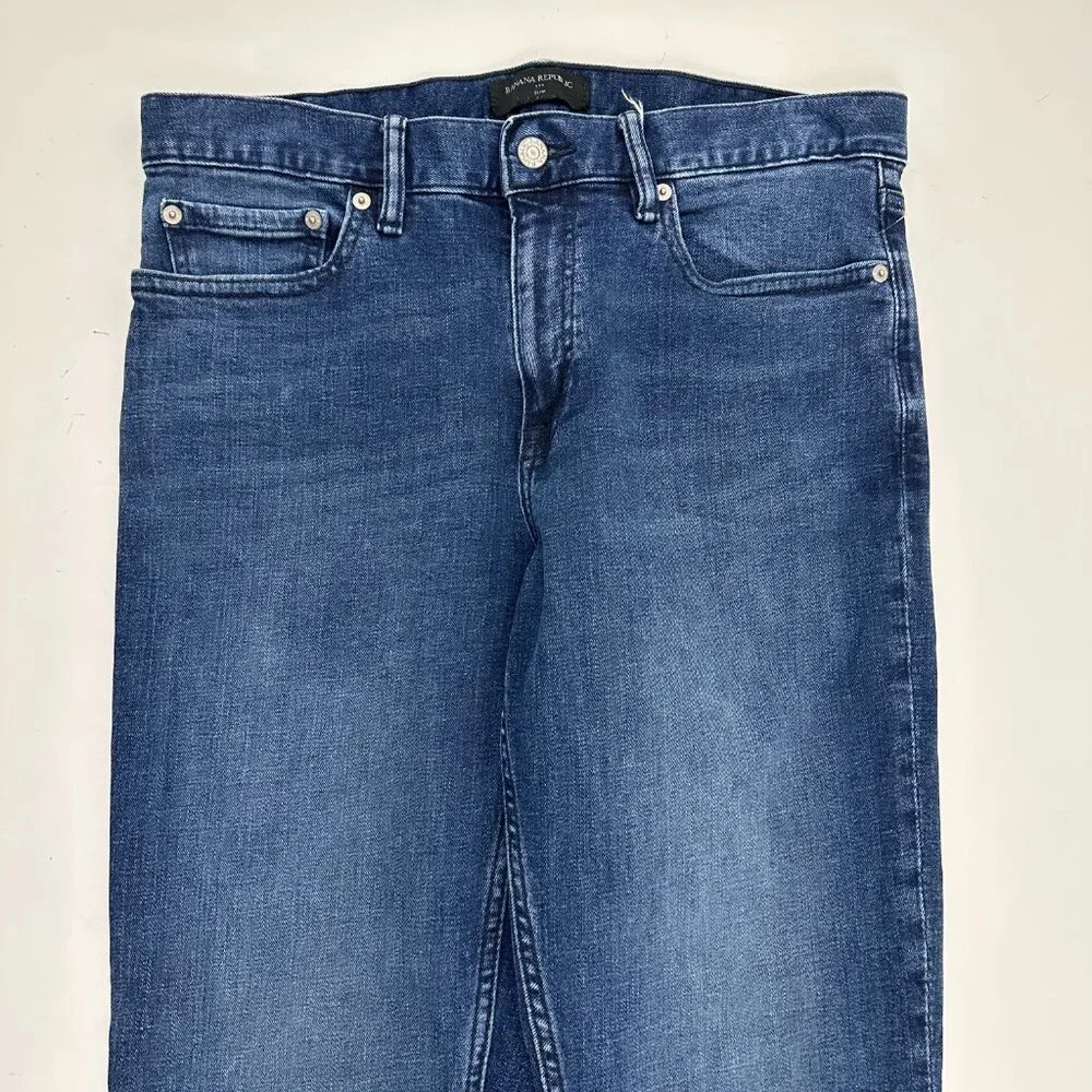 Banana Republic‎ Slim Men's size 31x30 Dark Wash Blue Denim Jeans